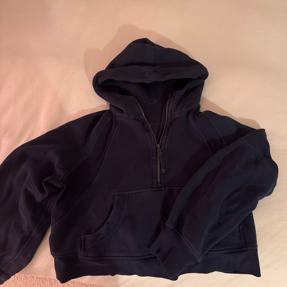 Navy scuba hoodie quarter zip